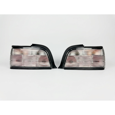 BMW E36 Coupe Crystal White Clear Lens Rear Tail Lights Set